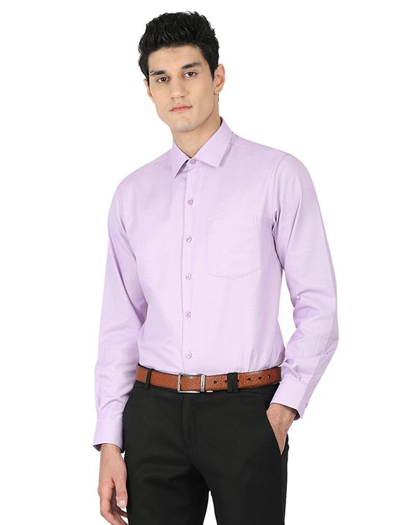 purple cotton blend formal shirt - 15389918 - Zoom Image - 2