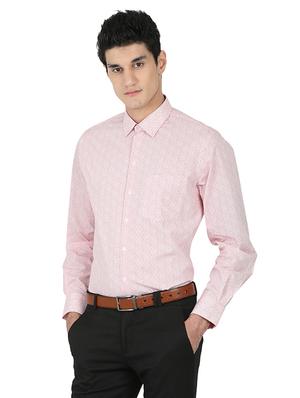 red cotton blend formal shirt - 15389950 - Standard Image - 2