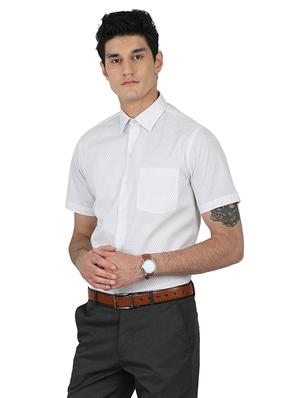 white cotton formal shirt - 15389952 - Standard Image - 2
