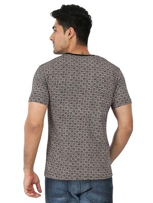 black cotton all over print t-shirt - 15390001 - Standard Image - 2