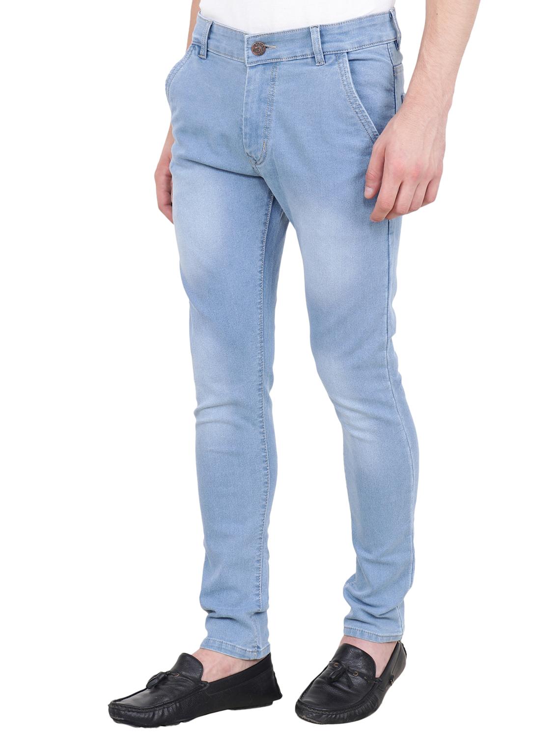 blue cotton blend washed jeans - 15390776 - Zoom Image - 2