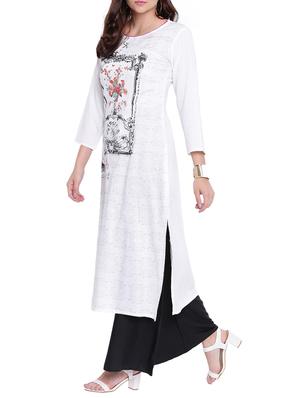 printed straight kurta - 15391238 - Standard Image - 2