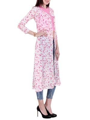 Butterfly print long shrug - 15392647 - Standard Image - 2