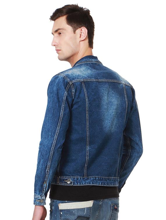 blue cotton denim jacket - 15394839 - Zoom Image - 2