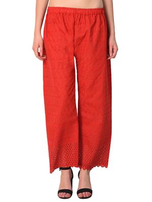 set of 2 chikankari straight palazzo - 15395527 - Standard Image - 2