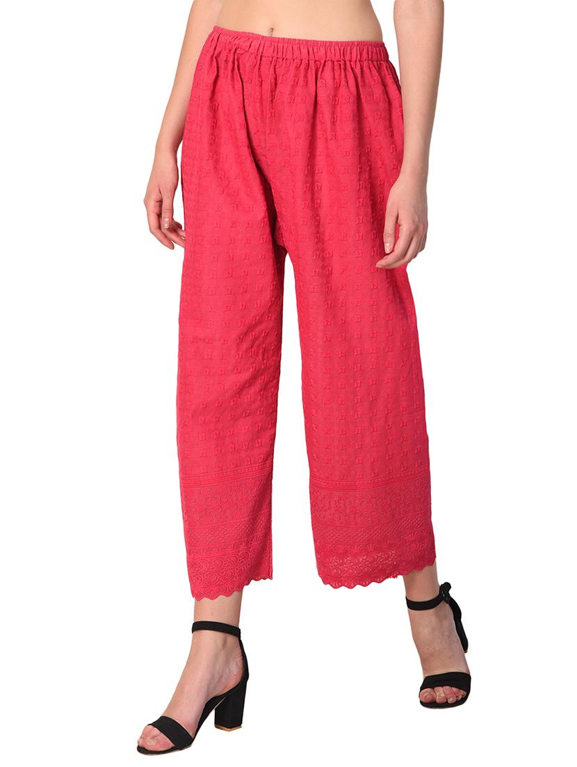 set of 2 chikankari straight palazzo - 15395528 - Zoom Image - 2