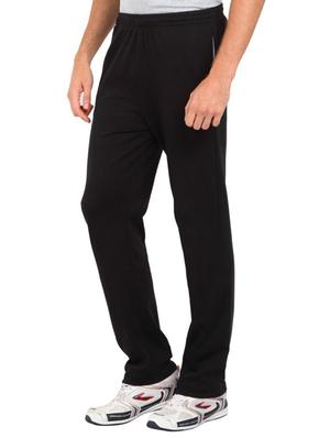 black cotton full length track pant - 15398199 - Standard Image - 2