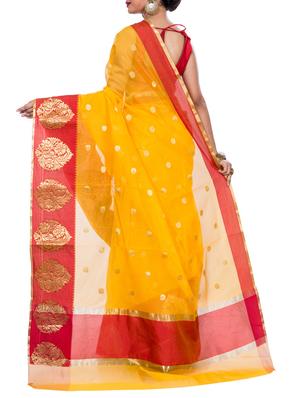 zari woven contrast border saree with blouse - 15398266 - Standard Image - 2