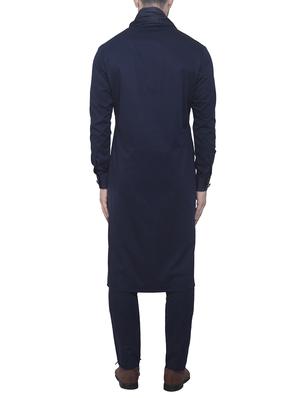 blue cotton kurta pyjama set - 15398337 - Standard Image - 2