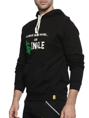 black cotton chest print sweatshirt - 15398667 - Standard Image - 2