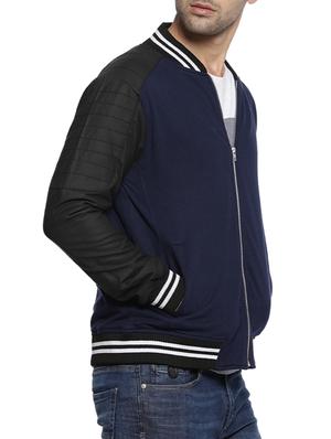 blue cotton casual jacket - 15399011 - Standard Image - 2