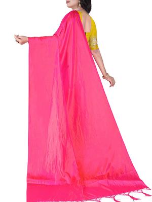 solid mysore silk saree with tassels with blouse - 15400042 - Standard Image - 2