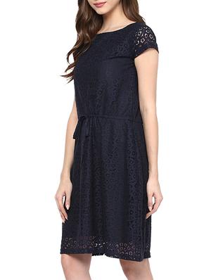 lace draw string waist dress - 15400246 - Standard Image - 2