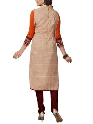 Printed unstitched combo suit - 15400807 - Standard Image - 5