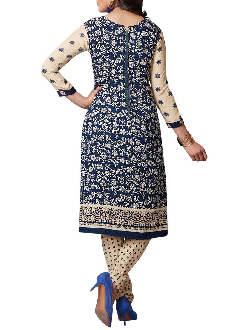Printed unstitched combo suit - 15400905 - Zoom Image - 5