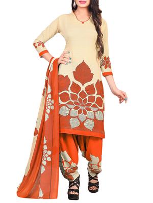 Printed unstitched combo suit - 15401062 - Standard Image - 2