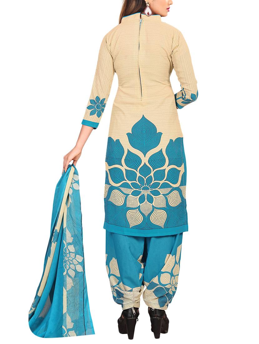 Printed unstitched combo suit - 15401062 - Zoom Image - 5