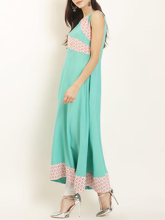 flared printed kurta - 15402315 - Zoom Image - 2