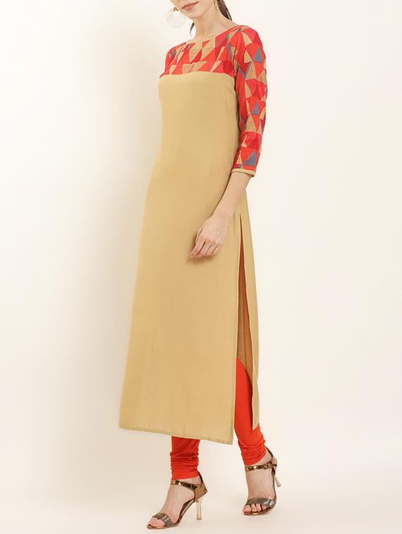 straight printed kurta - 15402337 - Zoom Image - 2