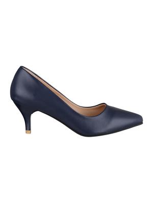 black leatherette slip on pumps - 15406082 - Standard Image - 2
