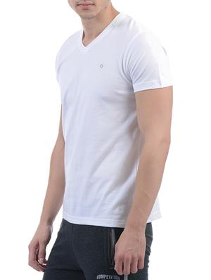 white cotton blend t-shirt - 15406590 - Standard Image - 2