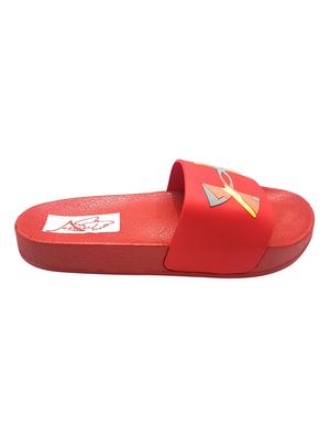 red Rubber slip on flip flops - 15410068 - Standard Image - 2