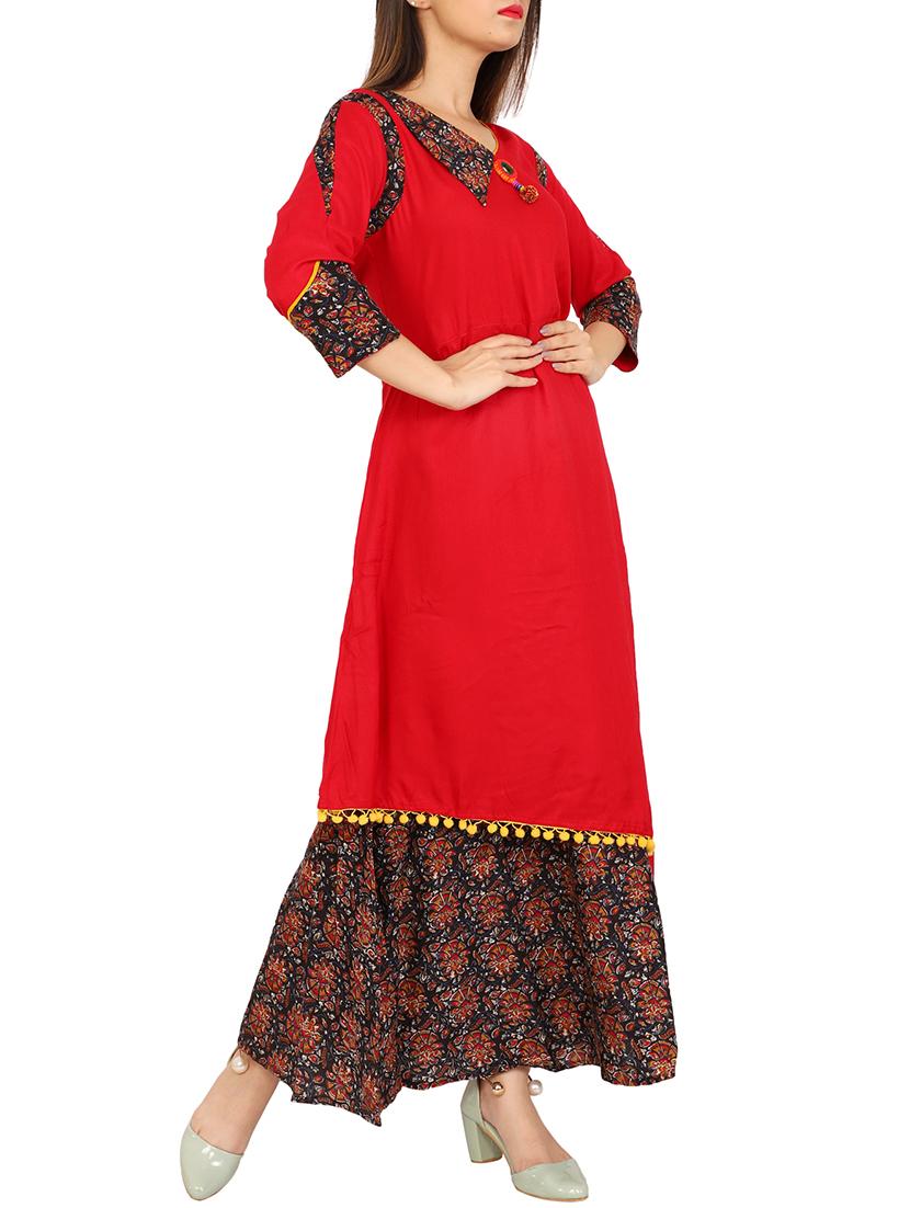 layered tassels kurta - 15410130 - Zoom Image - 2