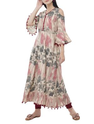 flared tassels kurta - 15410256 - Standard Image - 2