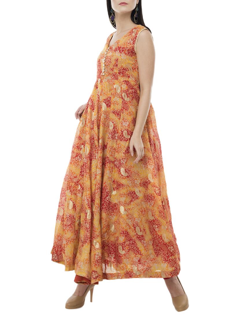 flared printed kurta - 15410258 - Zoom Image - 2