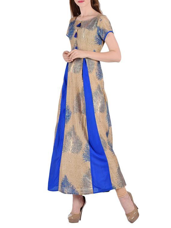 a-line tassels kurta - 15410264 - Zoom Image - 2