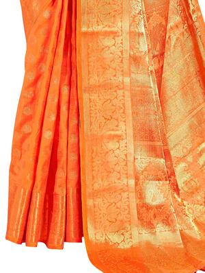 zari weave banarasi saree with tassels with blouse - 15410417 - Standard Image - 2