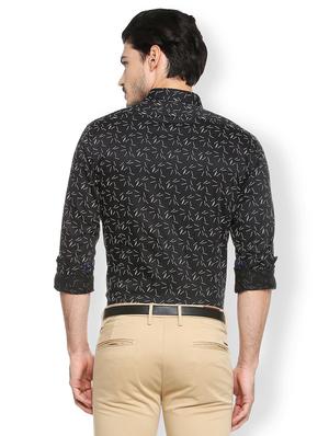 black cotton casual shirt - 15410570 - Standard Image - 2