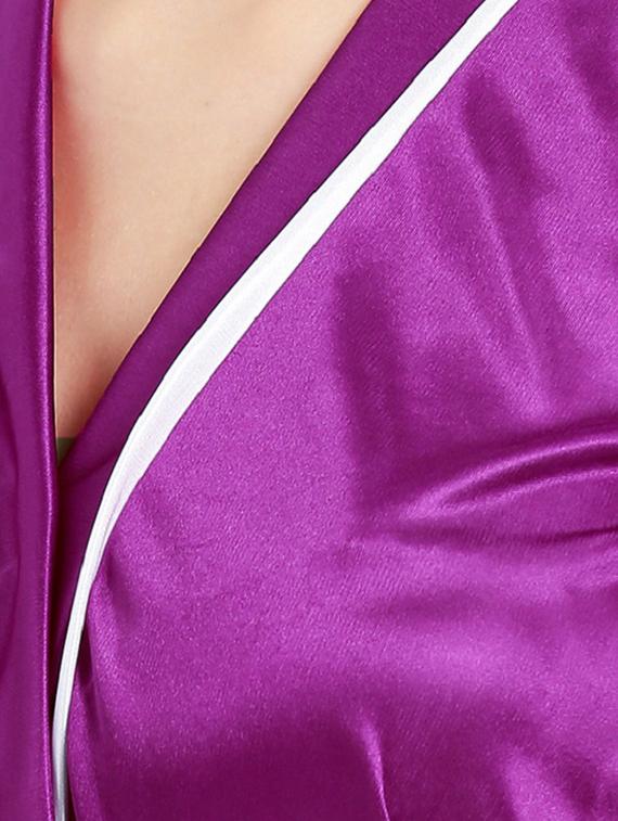 Side tie up sleepwear robe - 15410812 - Zoom Image - 5