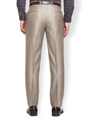 brown terry rayon pleated formal trouser - 15410834 - Standard Image - 2