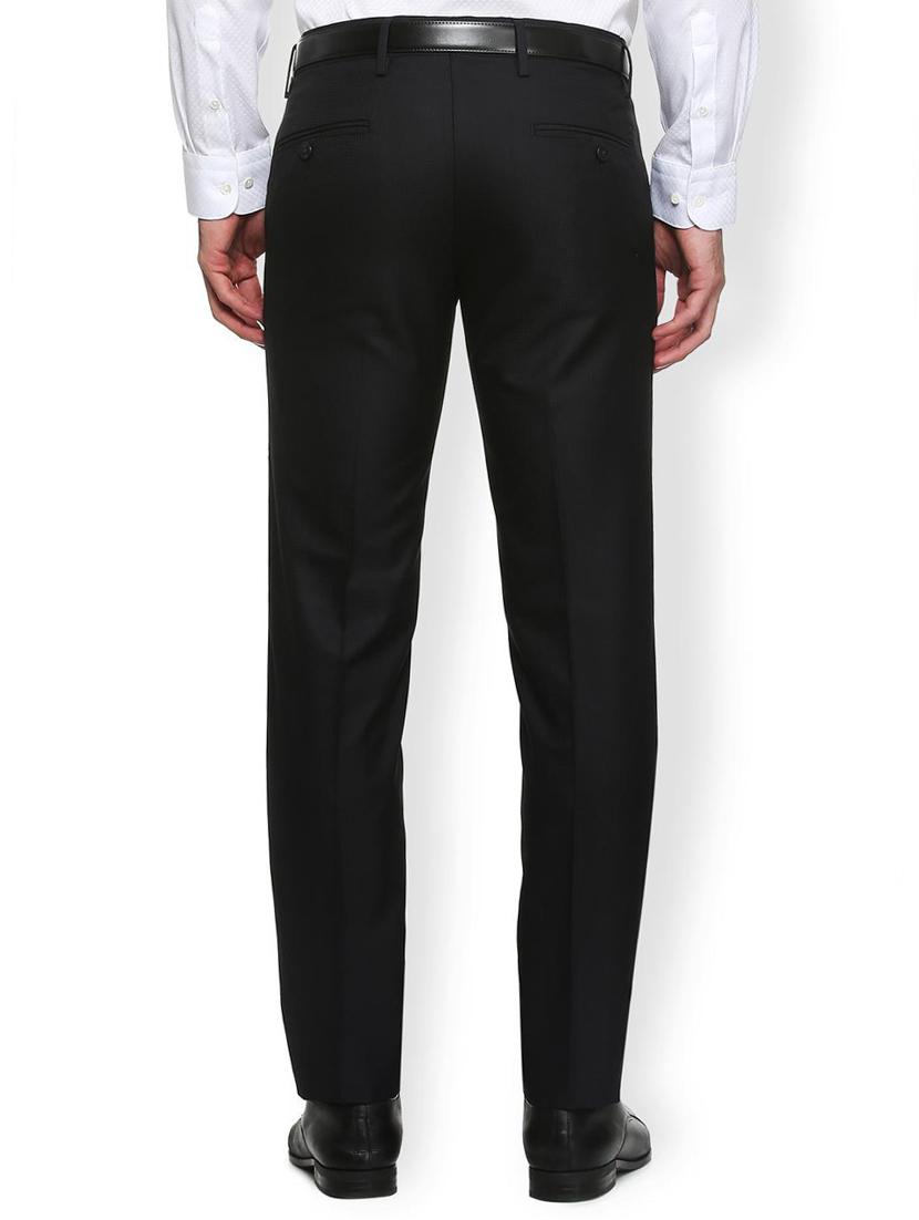 black polyester blend flat front formal trouser - 15410843 - Zoom Image - 2