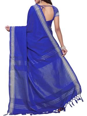 Linen maheshwari saree with blouse - 15410847 - Standard Image - 2