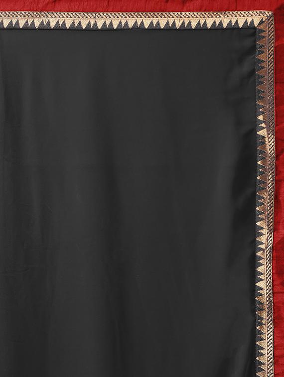 embroidered lace border saree with blouse - 15411067 - Zoom Image - 5