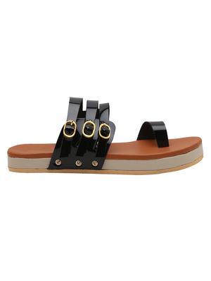black one toe wedges - 15411239 - Standard Image - 2