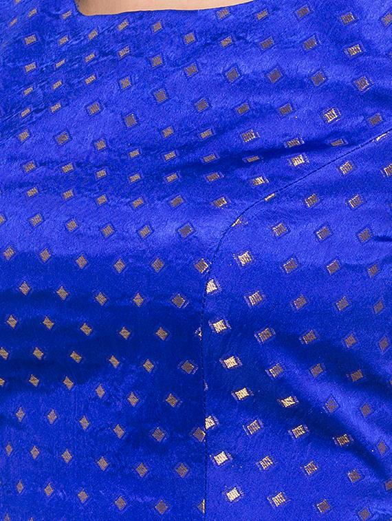 Golden zari embroidered blouse - 15411597 - Zoom Image - 5