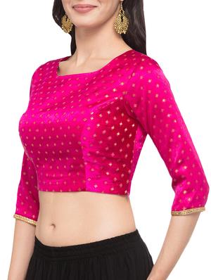 Zari jacquard blouse - 15411599 - Standard Image - 2