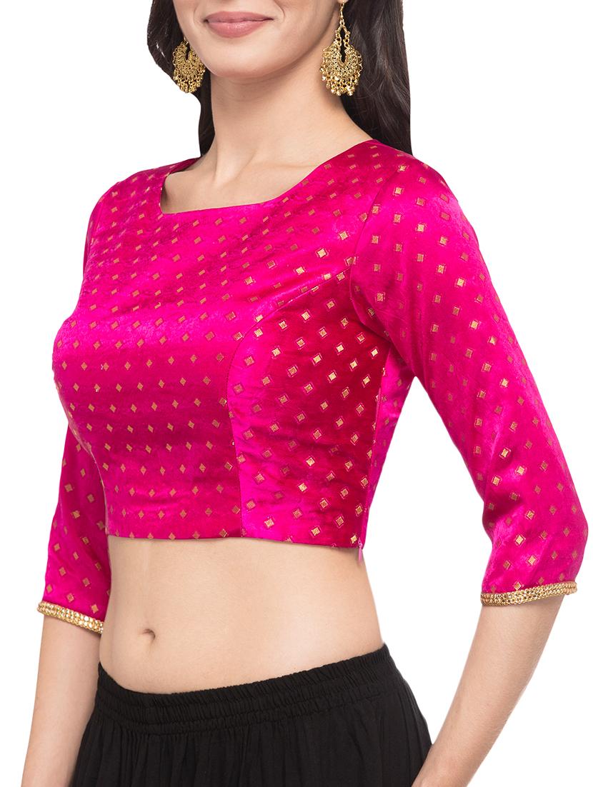 Zari jacquard blouse - 15411599 - Zoom Image - 2