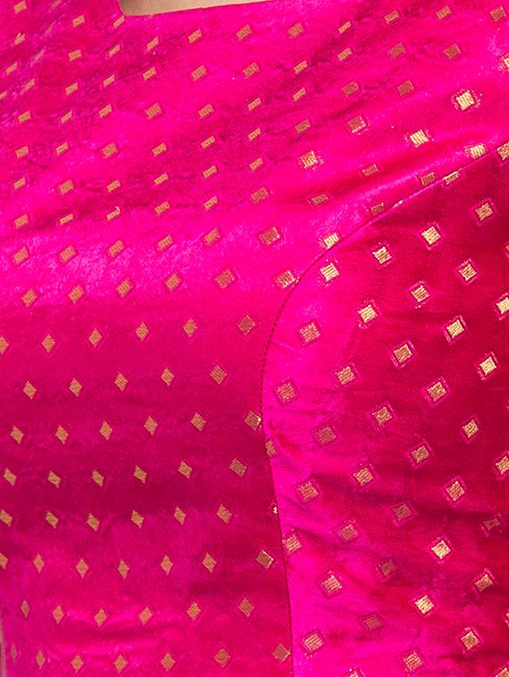 Zari jacquard blouse - 15411599 - Zoom Image - 5