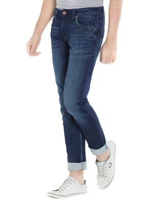 blue cotton washed jeans - 15412036 - Standard Image - 2
