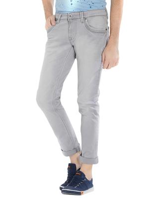 grey cotton washed jeans - 15412043 - Standard Image - 2