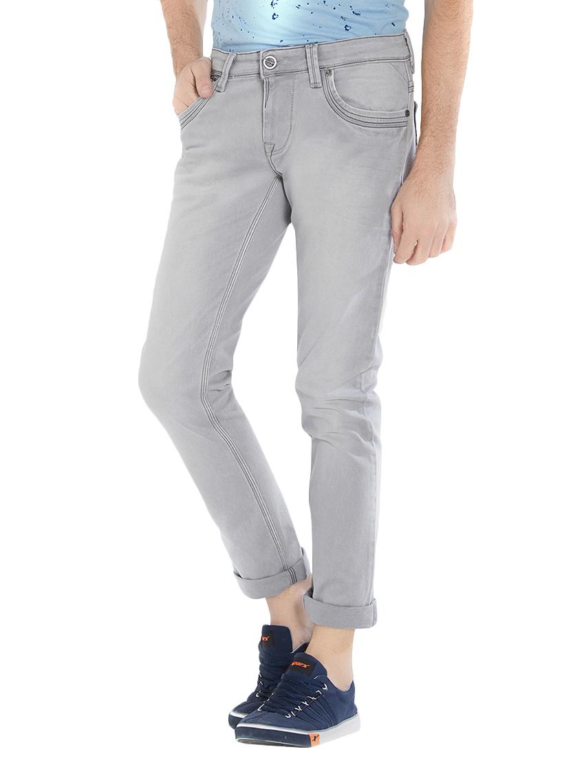 grey cotton washed jeans - 15412043 - Zoom Image - 2