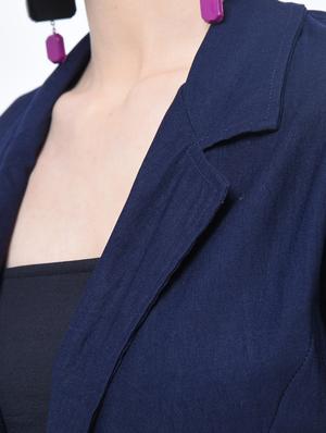lapel collar formal blazer - 15412202 - Standard Image - 5
