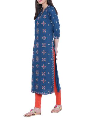 Embroidered Straight Kurta - 15412241 - Standard Image - 2