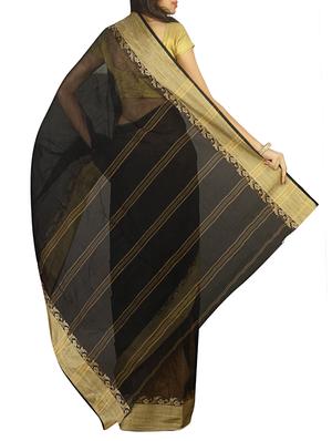 contrast border plain tant saree with blouse - 15412349 - Standard Image - 2
