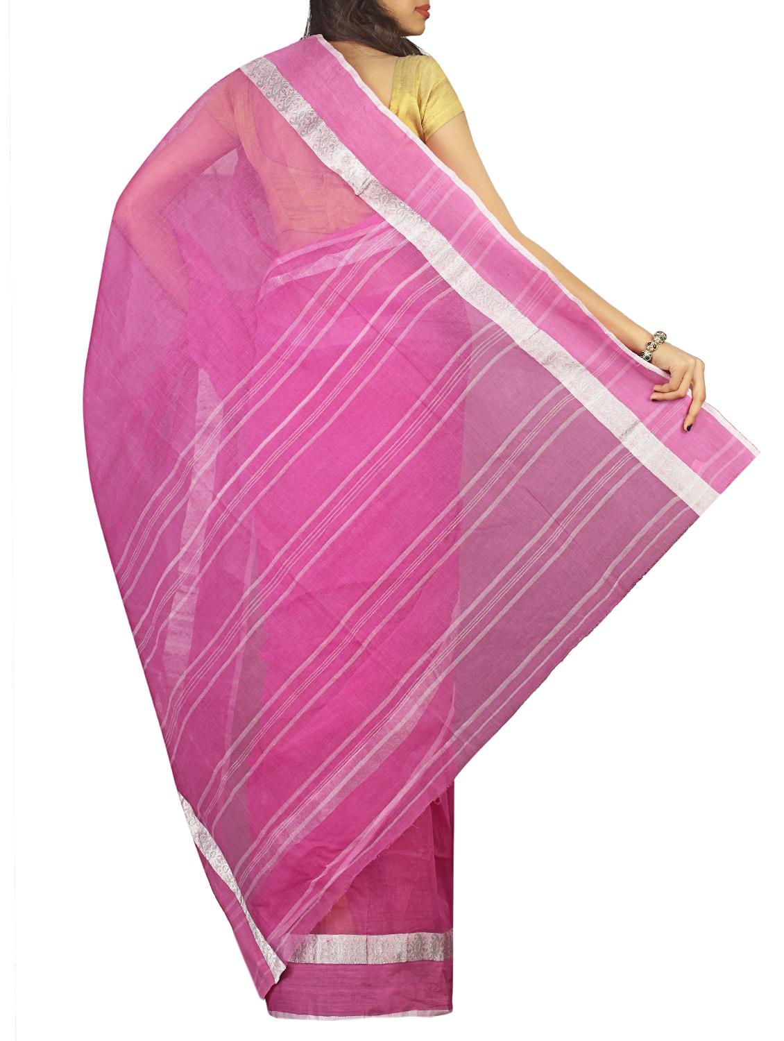 contrast jacquard border tant saree with blouse - 15412363 - Zoom Image - 2