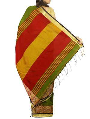 floral zari border tant saree with tassels with blouse - 15412393 - Standard Image - 2